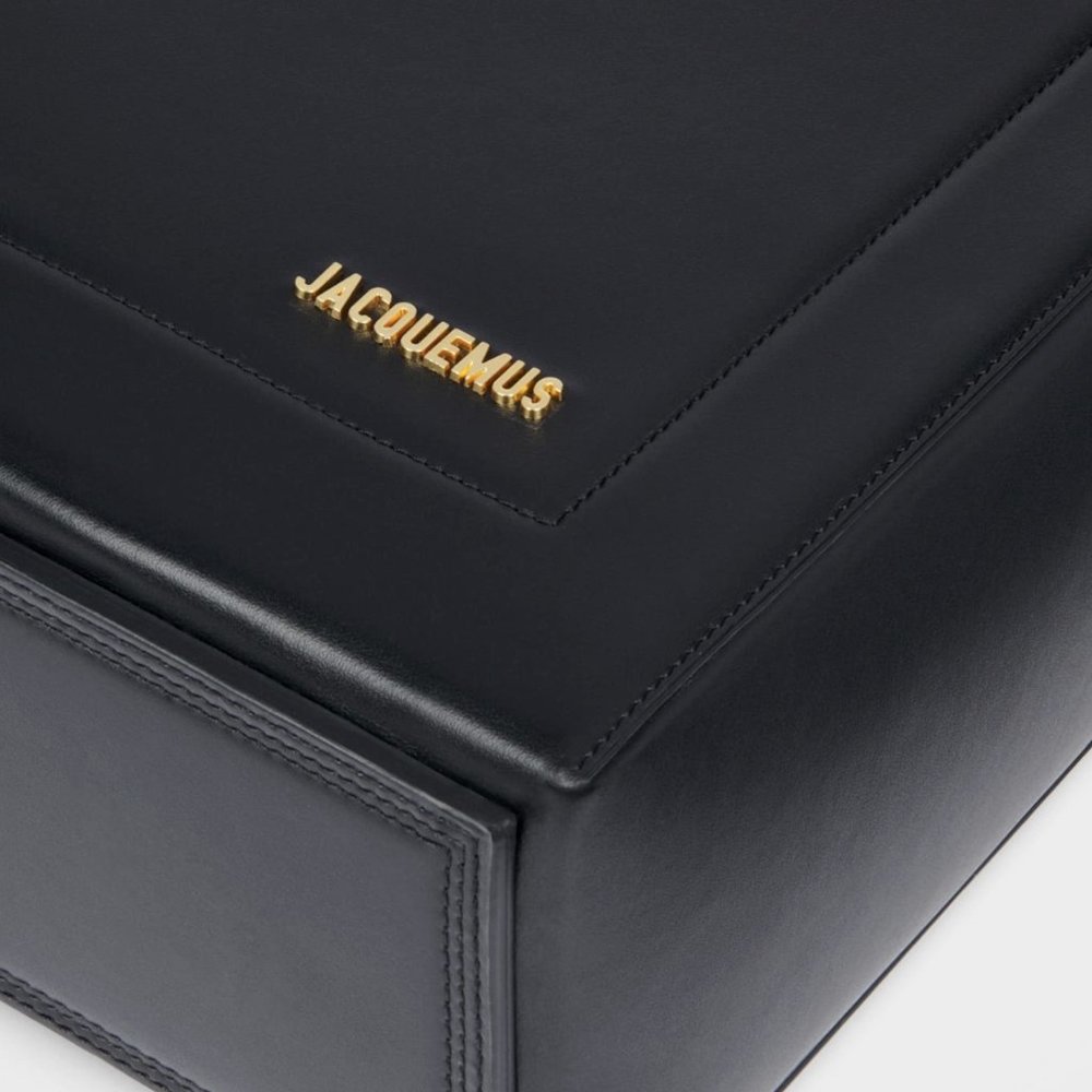 JACQUEMUS Le Cabas Neve Black Leather tote shopping bag - Picture 9 of 11